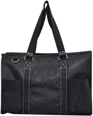 NGIL All Purpose Organizer Medium Utility Tote Bag 2018 Fall Collection (Glitter Black)
