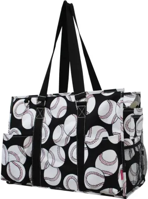 NGIL Ocean Themed Prints Large Travel Caddy Organizer Tote Bag (Baseball Print)