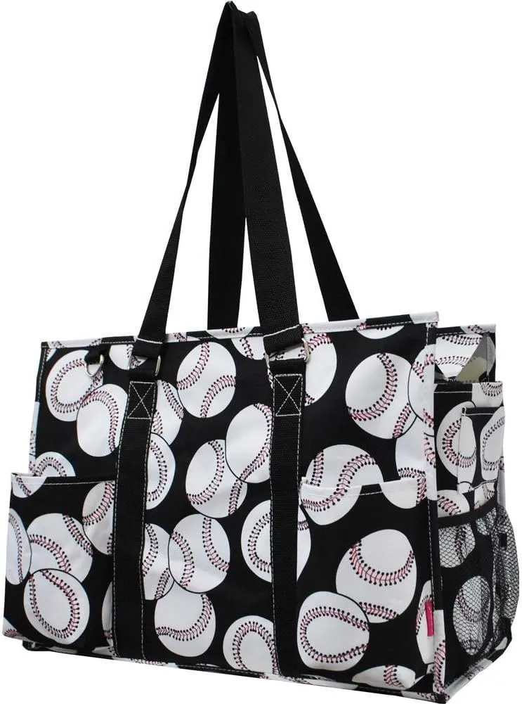 NGIL Ocean Themed Prints Large Travel Caddy Organizer Tote Bag (Baseball Print)