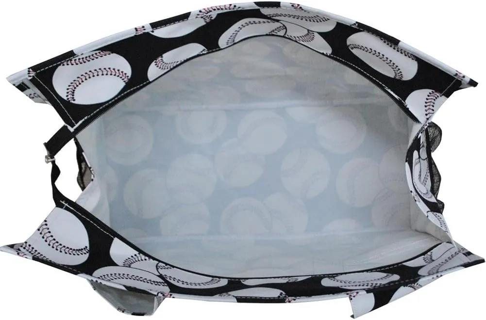 NGIL Ocean Themed Prints Large Travel Caddy Organizer Tote Bag (Baseball Print)