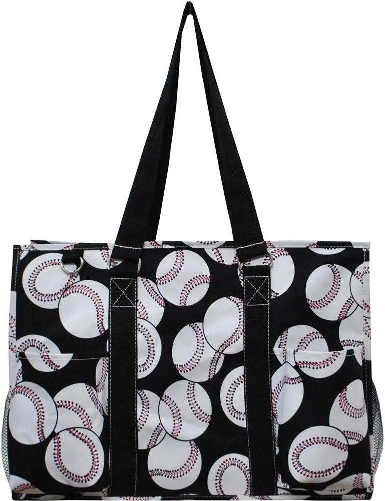 NGIL Ocean Themed Prints Large Travel Caddy Organizer Tote Bag (Baseball Print)