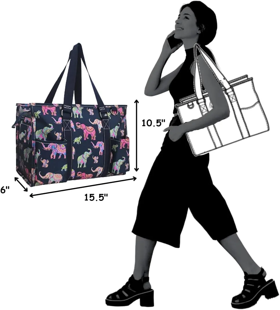 NGIL Utility Water Resistant Tote Bag, Top Zipper Closure, Perfect Gifts for Working Women, Nurses, Gym bag