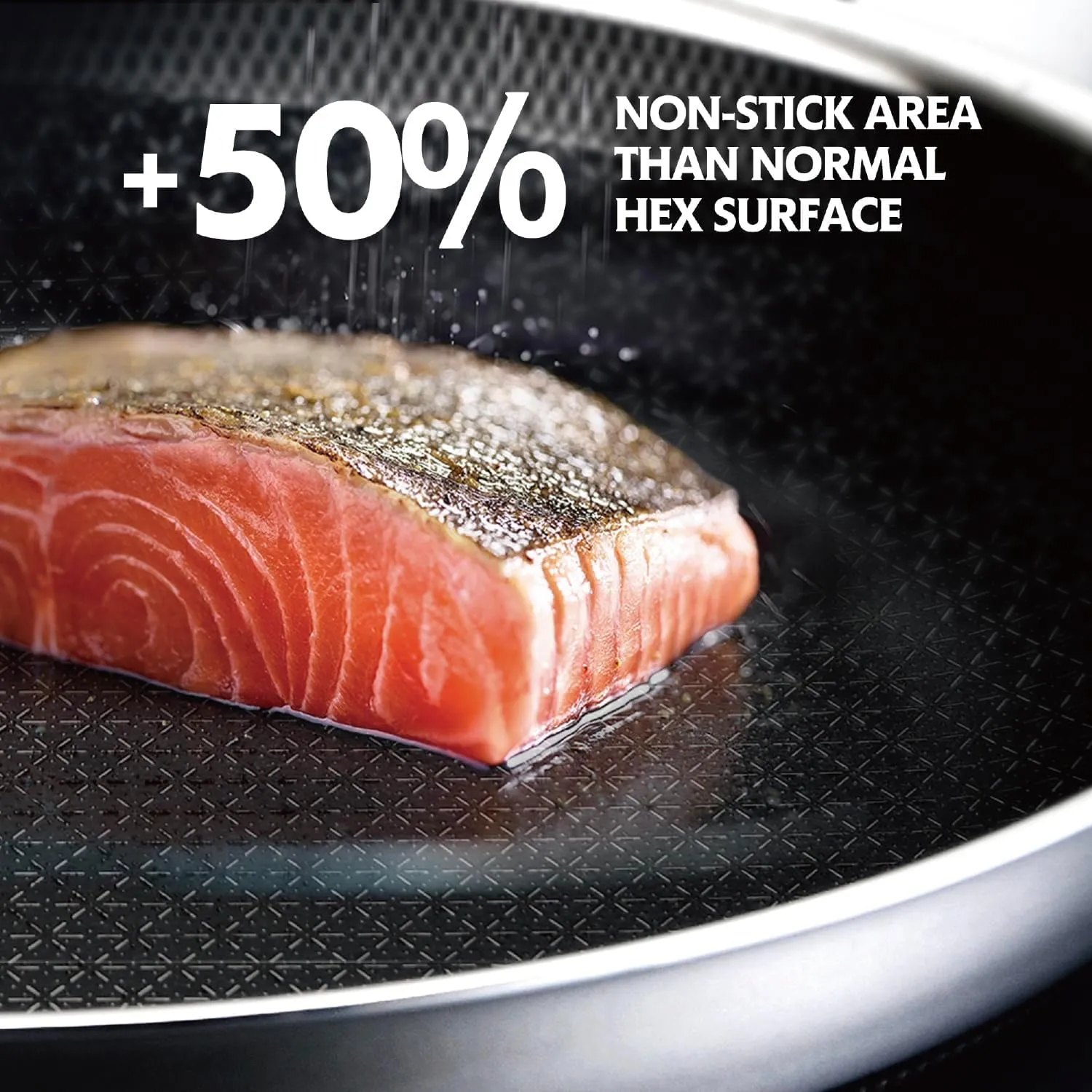 Non Stick Frying Pans,Hybrid 10 inch Frying Pans Nonstick,PFOA Free Cookware,non stick Stainless Steel Skillets,Dishwasher and Oven Safe, Works on Induction,Ceramic and Gas Cooktops