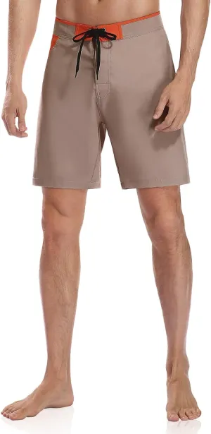 Nonwe Men's Swim Trunks Quick Dry with Pocket Adjustable Waist Board Shorts