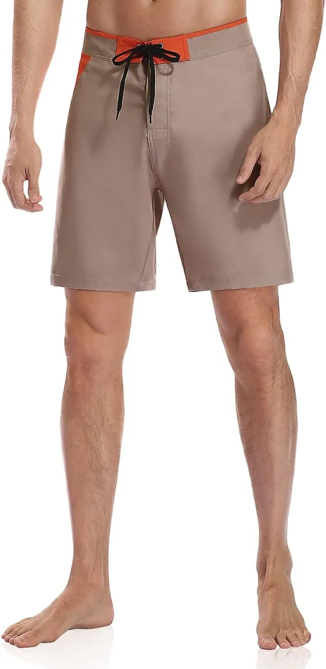 Nonwe Men's Swim Trunks Quick Dry with Pocket Adjustable Waist Board Shorts