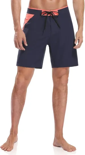 Nonwe Men's Swim Trunks Quick Dry with Pocket Adjustable Waist Board Shorts