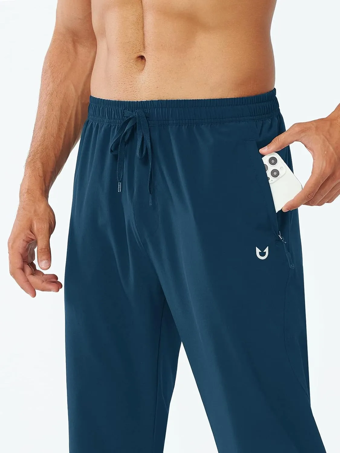 NORTHYARD Men's Athletic Pants Running Workout Joggers Lightweight Gym Jogging Track Casual Sweatpants with Zipper Pockets