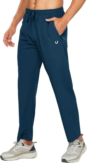 NORTHYARD Men's Athletic Pants Running Workout Joggers Lightweight Gym Jogging Track Casual Sweatpants with Zipper Pockets