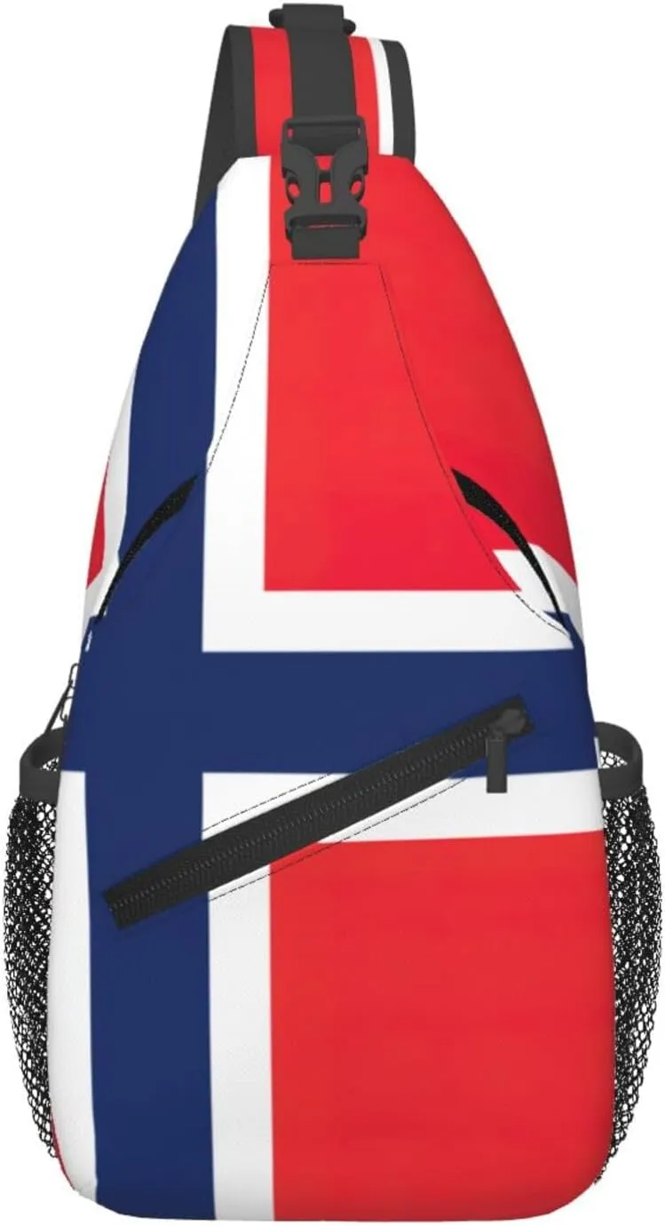 Norwegian flag Foldie Crossbody Bag for Men and Women - Durable and Functional Anti Theft Crossbody Bags
