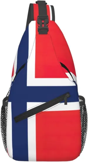 Norwegian flag Foldie Crossbody Bag for Men and Women - Durable and Functional Anti Theft Crossbody Bags