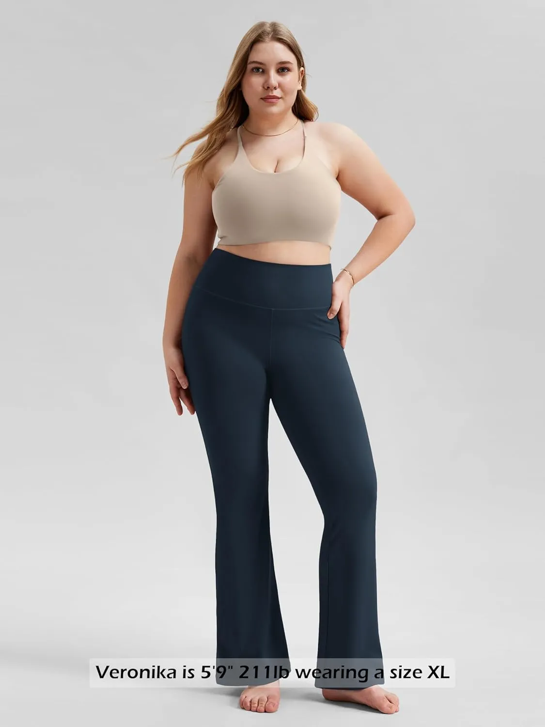 ODODOS Women's Bootcut Yoga Pants Tummy Control Non See Through Bootleg Gym Workout Pants