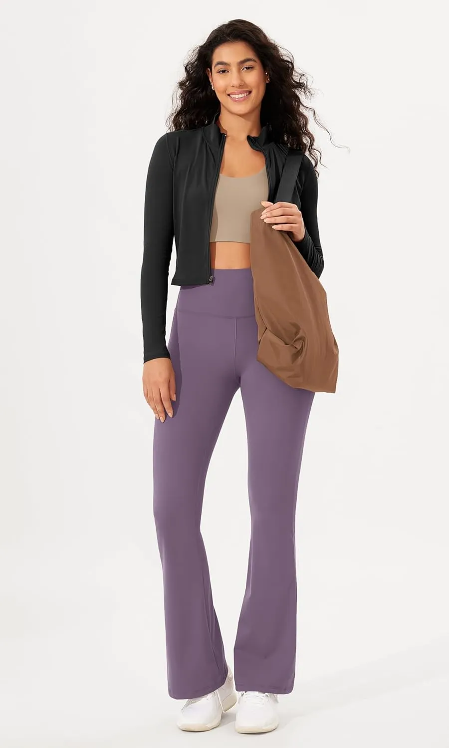 ODODOS Women's Bootcut Yoga Pants Tummy Control Non See Through Bootleg Gym Workout Pants