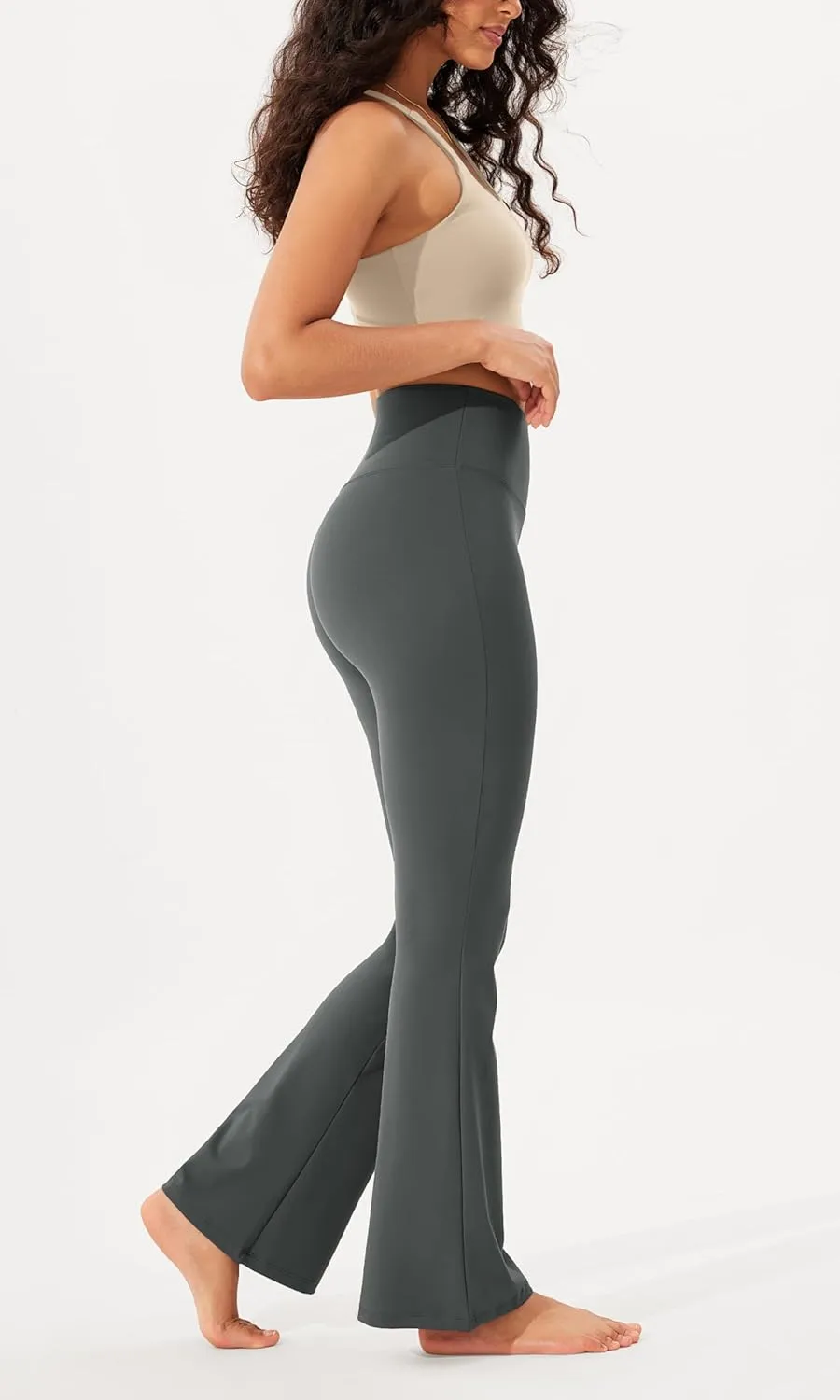 ODODOS Women's Bootcut Yoga Pants Tummy Control Non See Through Bootleg Gym Workout Pants