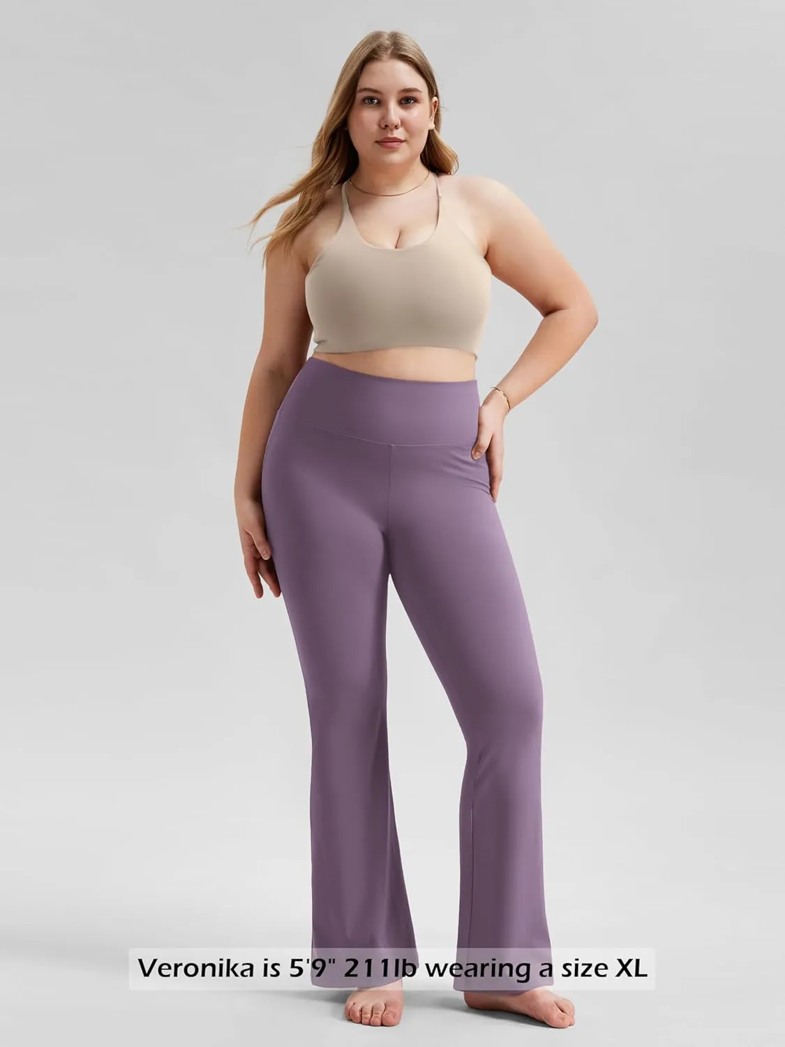 ODODOS Women's Bootcut Yoga Pants Tummy Control Non See Through Bootleg Gym Workout Pants