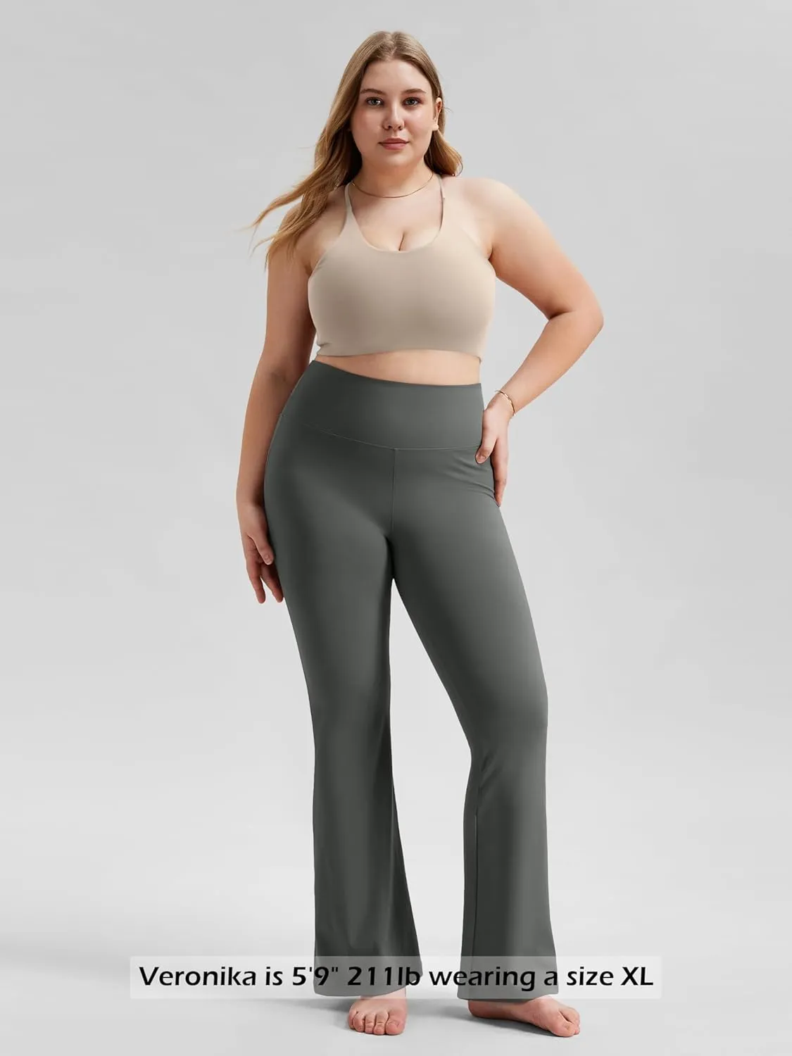 ODODOS Women's Bootcut Yoga Pants Tummy Control Non See Through Bootleg Gym Workout Pants