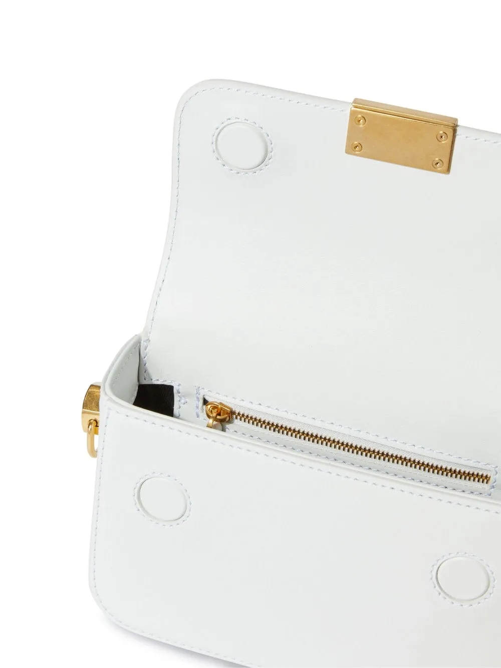 Off White Binder Small Leather Shoulder Bag