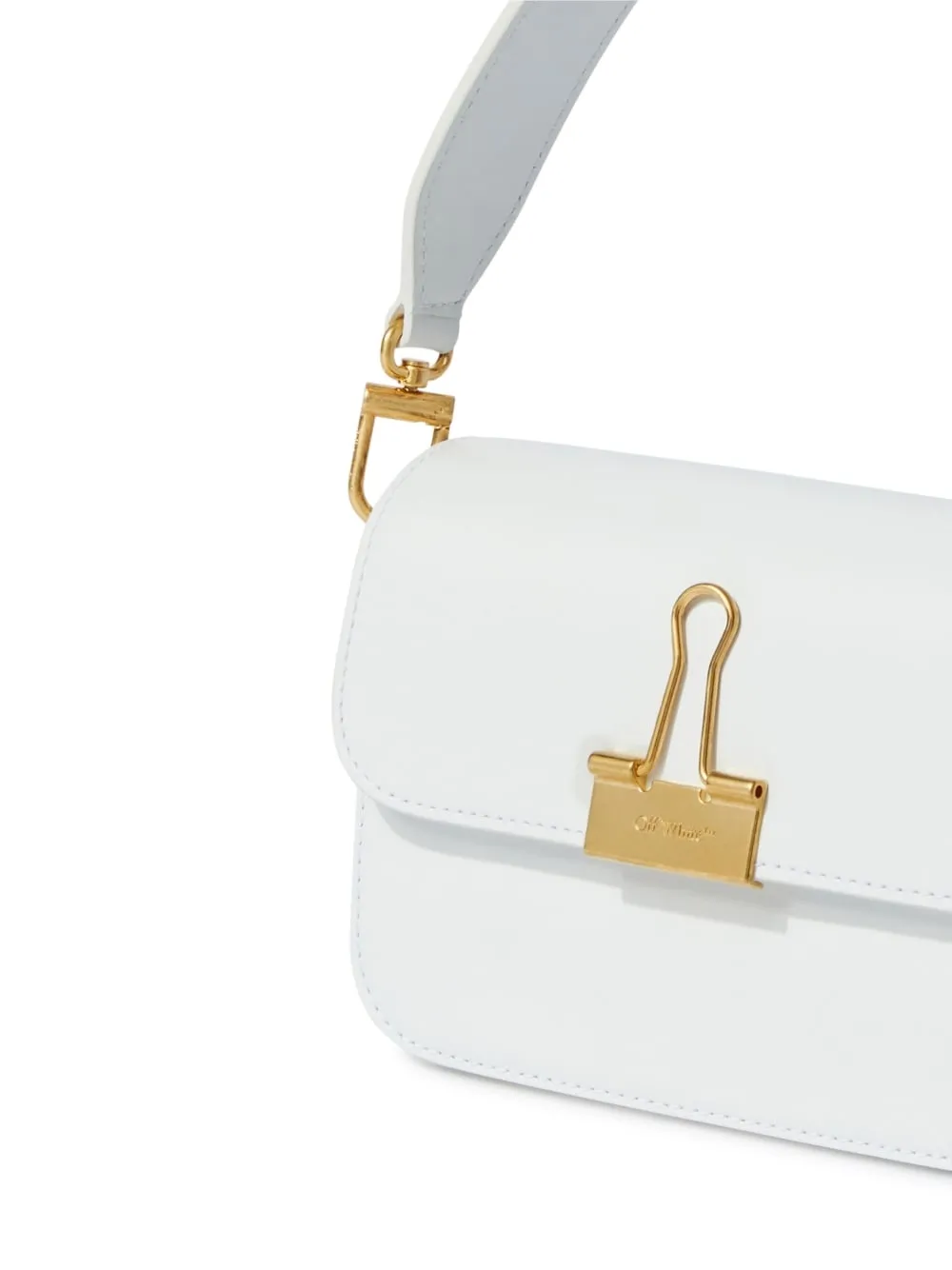 Off White Binder Small Leather Shoulder Bag