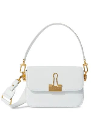 Off White Binder Small Leather Shoulder Bag