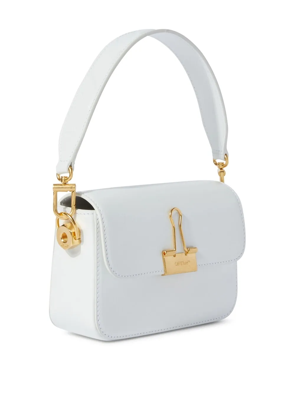 Off White Binder Small Leather Shoulder Bag