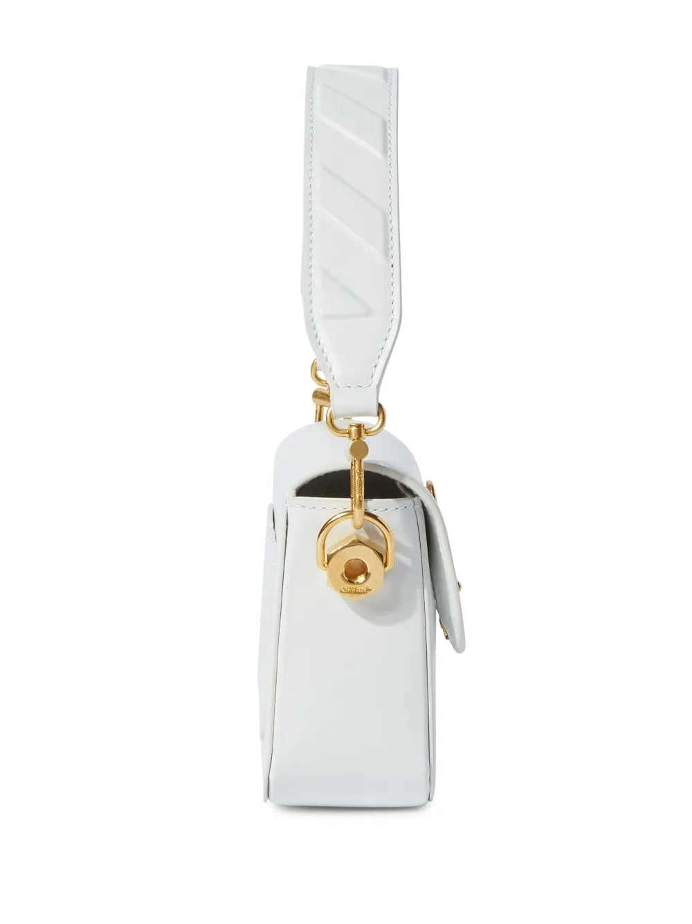 Off White Binder Small Leather Shoulder Bag