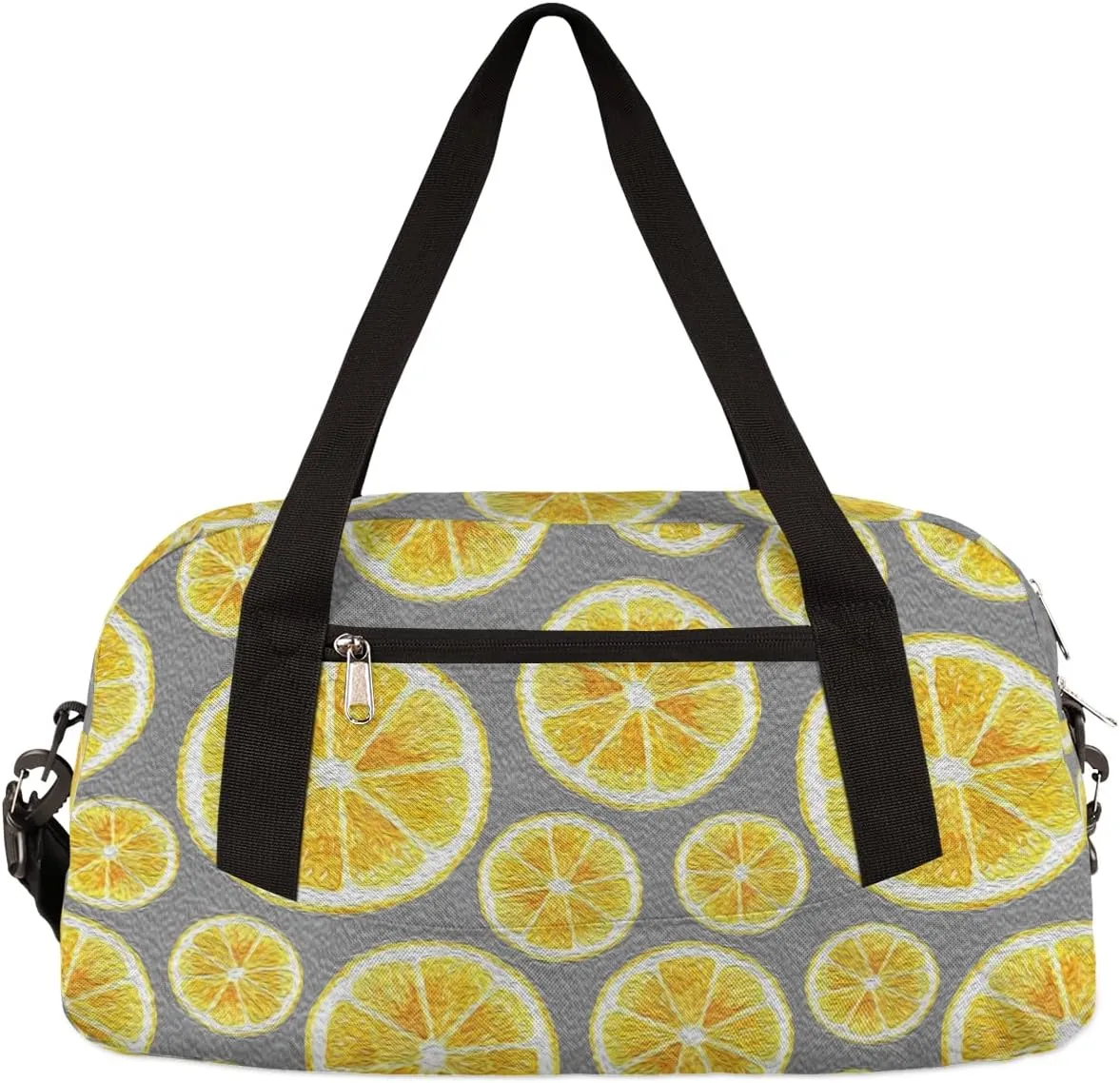 Orange Pattern Fruit Kids Duffel Bag for Girls Boys Teens, Orange Oil Painting Dance Bag Overnight Small Duffel Bag Carry On Weekend Sports Gym Travel Bag for School Practice Gymnastics Ballet