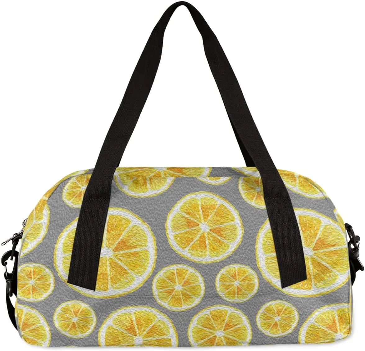 Orange Pattern Fruit Kids Duffel Bag for Girls Boys Teens, Orange Oil Painting Dance Bag Overnight Small Duffel Bag Carry On Weekend Sports Gym Travel Bag for School Practice Gymnastics Ballet