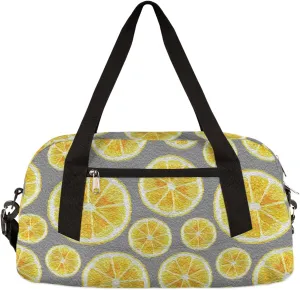 Orange Pattern Fruit Kids Duffel Bag for Girls Boys Teens, Orange Oil Painting Dance Bag Overnight Small Duffel Bag Carry On Weekend Sports Gym Travel Bag for School Practice Gymnastics Ballet