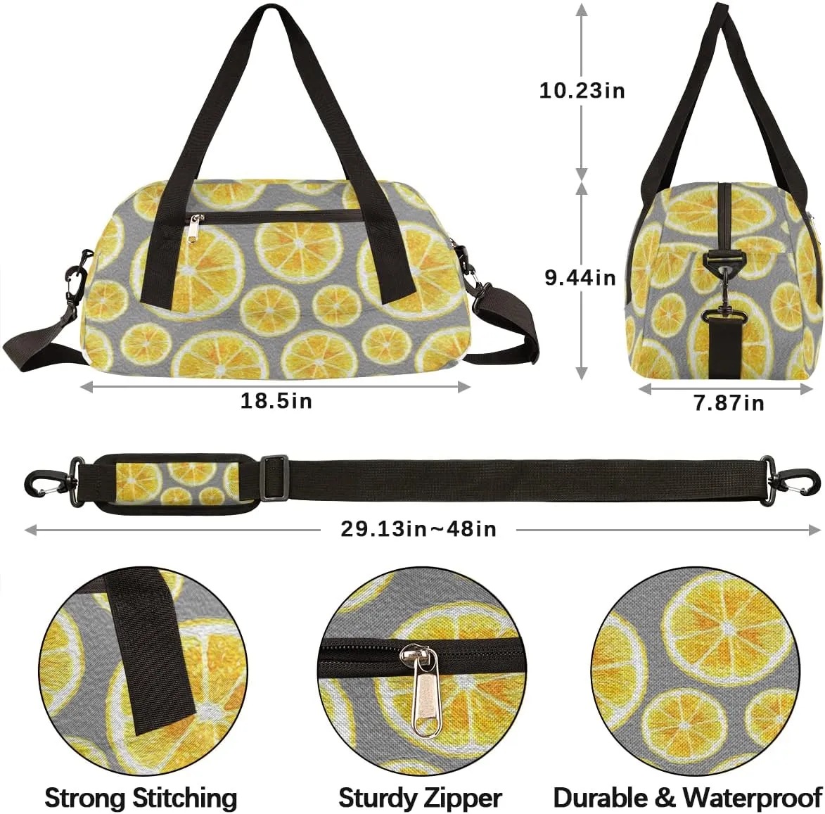 Orange Pattern Fruit Kids Duffel Bag for Girls Boys Teens, Orange Oil Painting Dance Bag Overnight Small Duffel Bag Carry On Weekend Sports Gym Travel Bag for School Practice Gymnastics Ballet