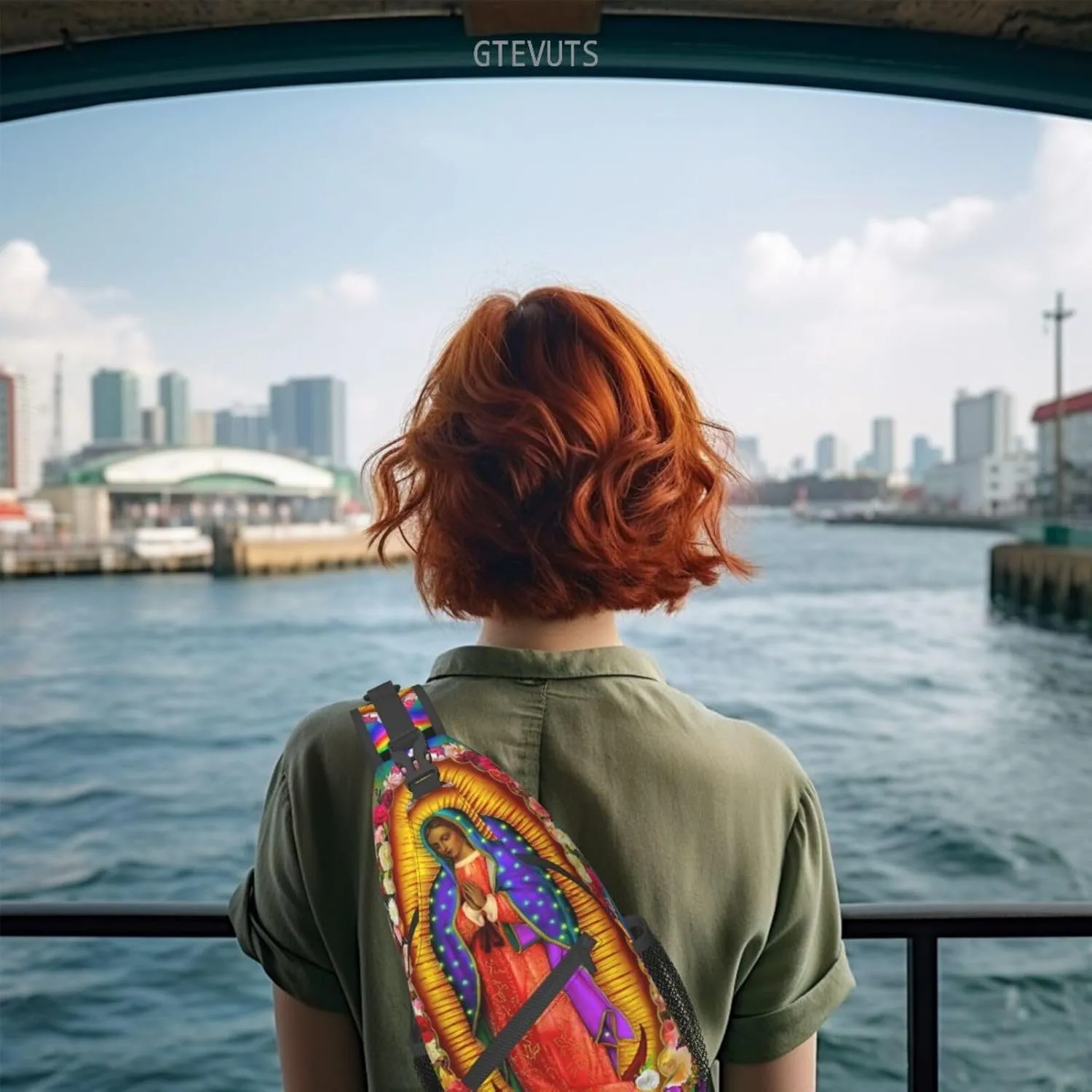 Our Lady Of Guadalupe Sling Backpack Chest Bag Crossbody Shoulder Bag Gym Cycling Travel Hiking Daypack For Men Women