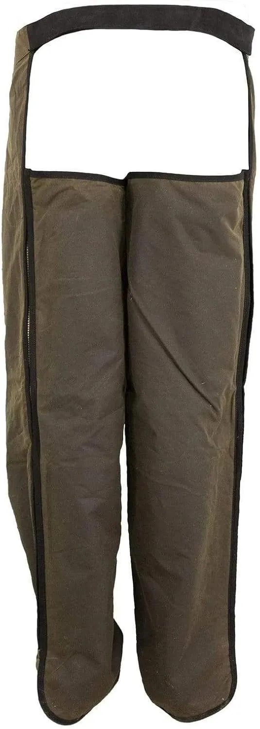 Outback Trading Unisex 2099 Waterproof Breathable Full Length Zip Cotton Oilskin Western Chaps
