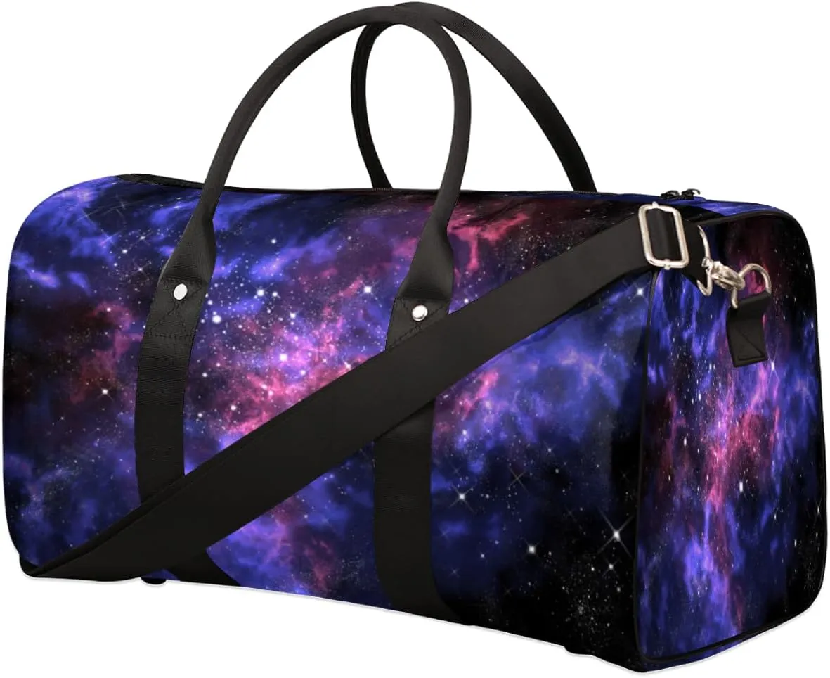 Outer Space Travel Duffle Bag for Men Women Universe Star Nebula Overnight Weekender Bag Foldable Travel Duffel Bag Large Sports Gym Bag Waterproof Luggage Tote Bag Tear Resistant