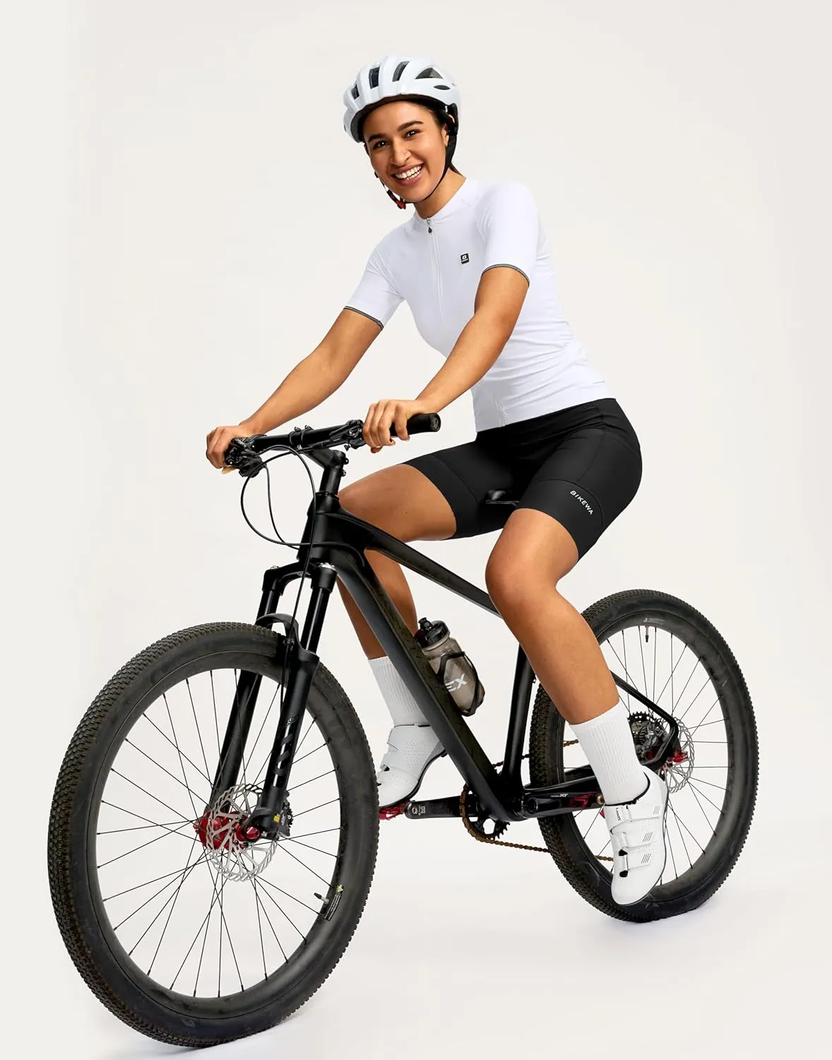 Padded Bike Shorts for Women High Waisted 4D Padding Cycling Bicycle Road Biking Shorts with Pockets
