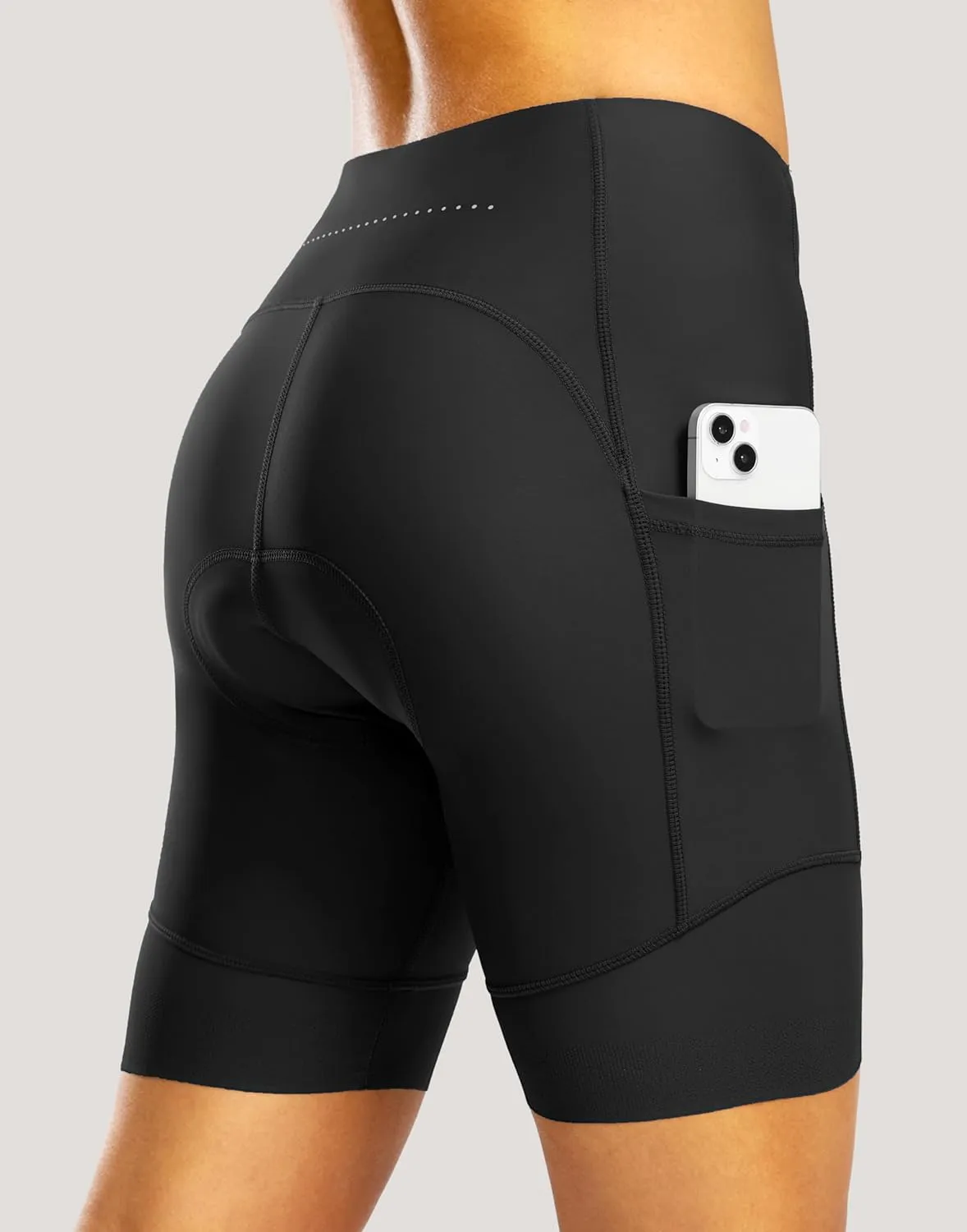 Padded Bike Shorts for Women High Waisted 4D Padding Cycling Bicycle Road Biking Shorts with Pockets