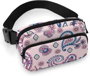 Paisley Large Capacity Portable All Print Waist Bag