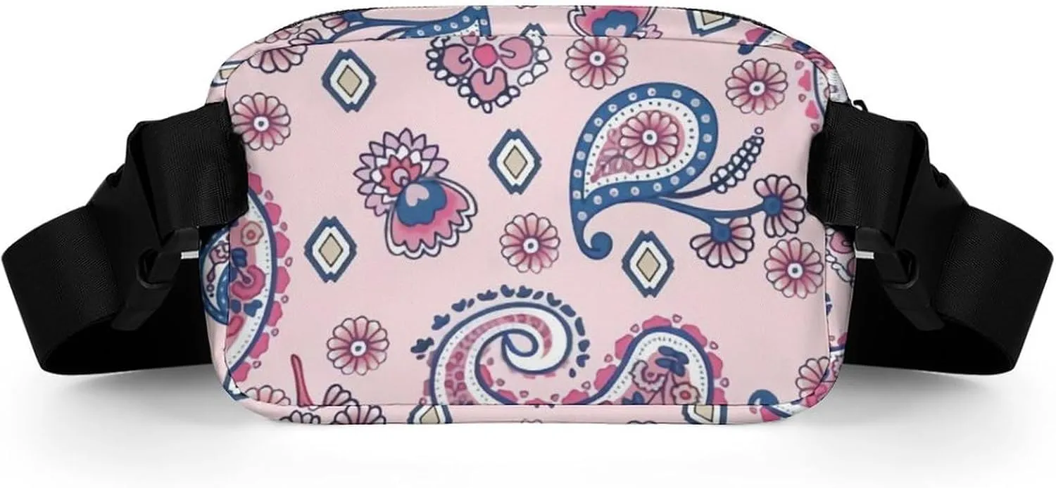 Paisley Large Capacity Portable All Print Waist Bag
