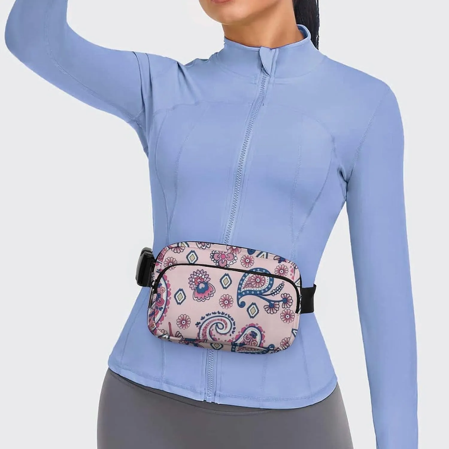 Paisley Large Capacity Portable All Print Waist Bag