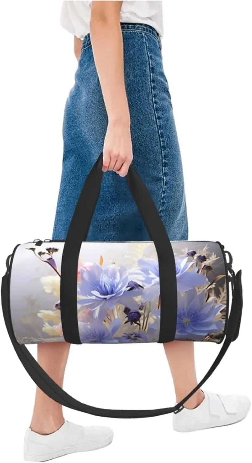 Pastel Cornflowers Travel Duffle Bag for Men Women Sport Gym Bag Foldable Weekender Bag Carry on Overnight Bag for Travel Swimming Basketball
