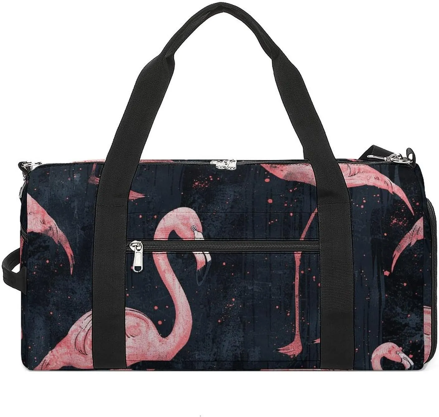 Peach Flamingo Style Gym Bag for Men Women Water Resistant Duffle Bag Travel Lightweight Bag for Travel Sports
