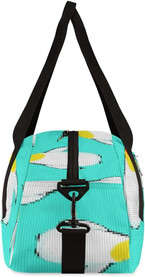 Penguin Animals Kids Duffel Bag for Girls Boys Teens, Penguin Pixel Wind Dance Bag Overnight Small Duffel Bag Carry On Weekend Sports Gym Travel Bag for School Practice Gymnastics Ballet