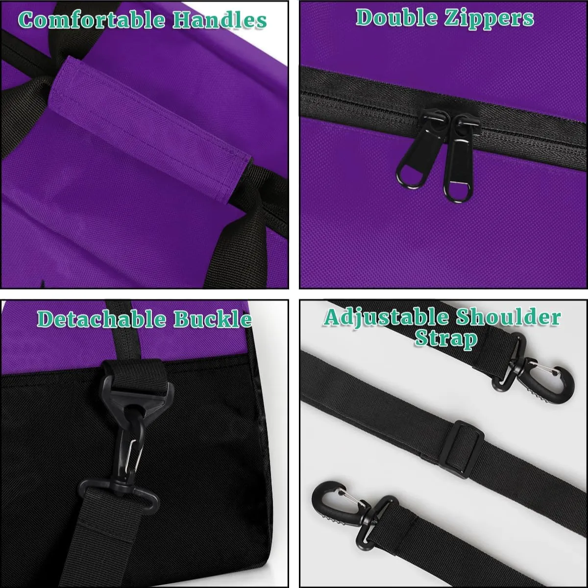 Personalized Cheerleader Bag for Girls Kids, Custom Gym Bag Overnight Small Duffel Bag with Padded Handles Carry On Weekend Sports Travel Bag for School Practice, Cheerleader Purple