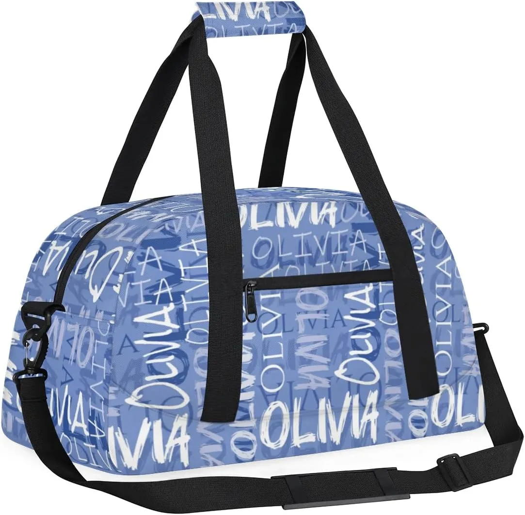 Personalized Dance Bag Cheerleading Bag for Girl Gifts, Overnight Duffel Bags Cheerleader for Kids Personalized Sport Gym Bag, Gymnastics Duffel Bag - Colorful Names