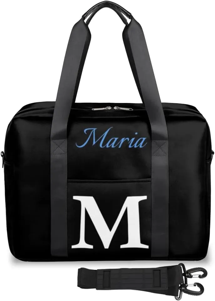 Personalized Travel Duffel Bag with Name - Custom Letter Oxford Cloth Gym Bag ，Sport Bag Weekender Overnight Bag for Traveling for Women Men Gift for Festival Style 2