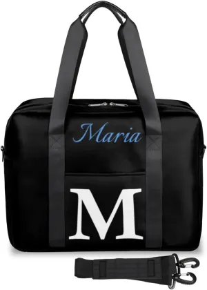 Personalized Travel Duffel Bag with Name - Custom Letter Oxford Cloth Gym Bag ，Sport Bag Weekender Overnight Bag for Traveling for Women Men Gift for Festival Style 2