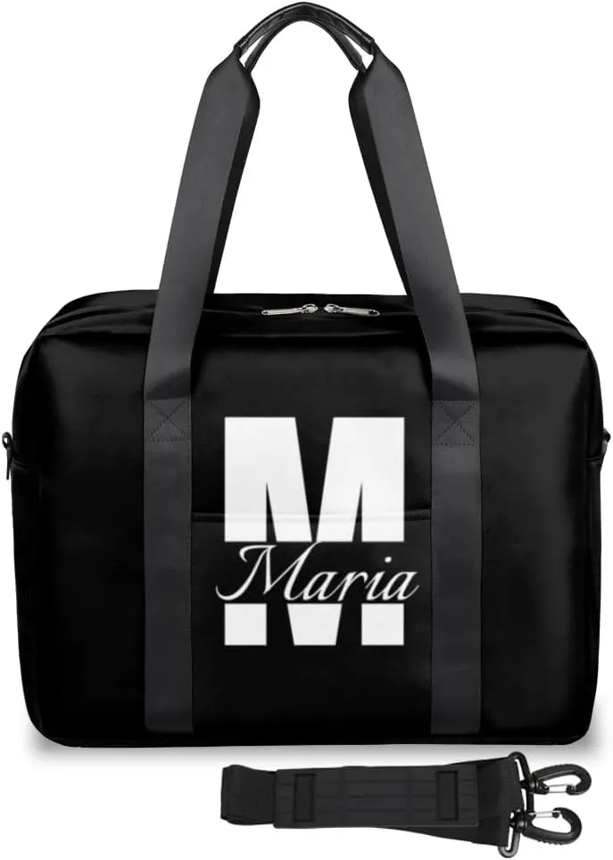 Personalized Travel Duffel Bag with Name - Custom Letter Oxford Cloth Gym Bag ，Sport Bag Weekender Overnight Bag for Traveling for Women Men Gift for Festival Style 4