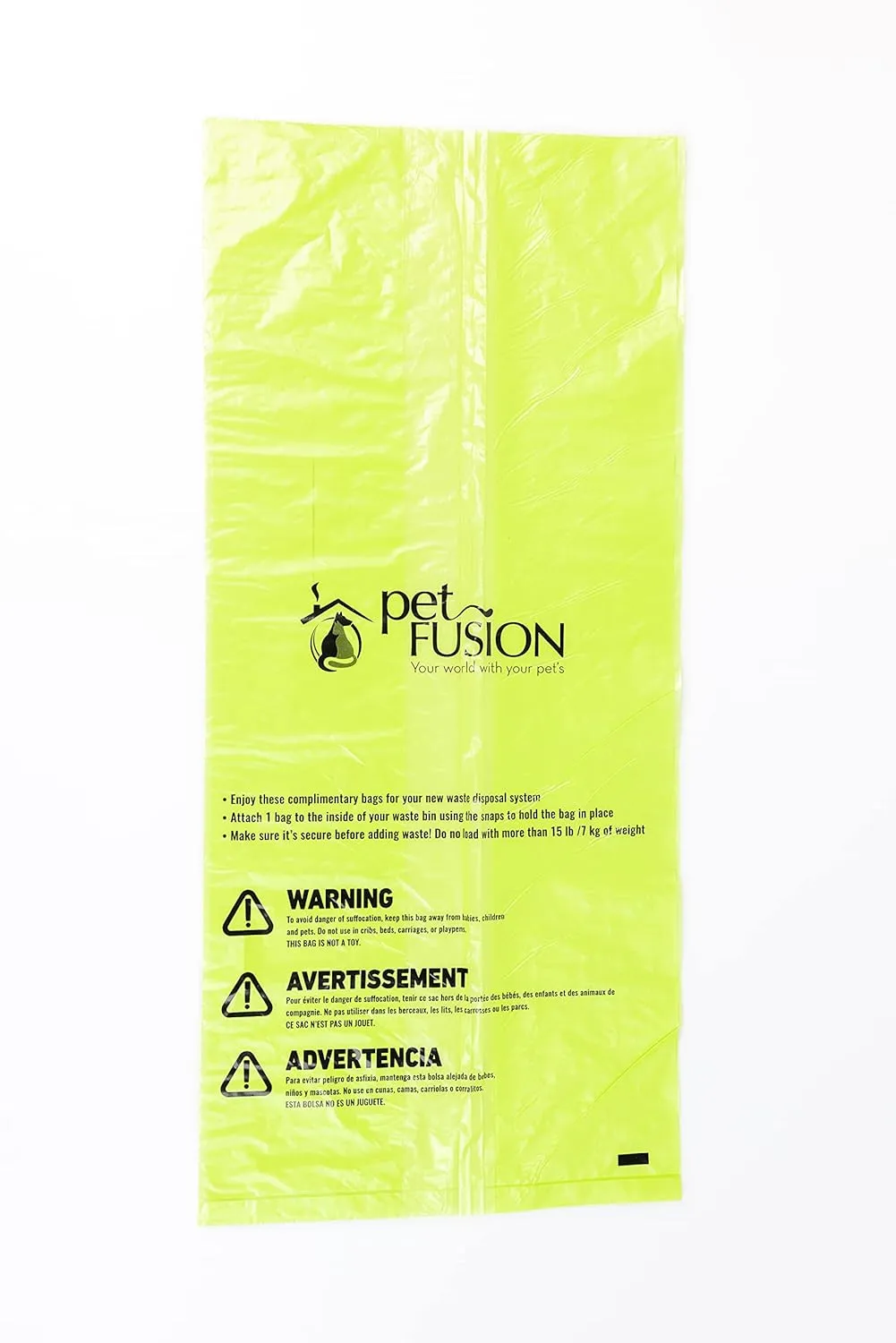 PetFusion Replacement Waste Bags for PetFusion's Cat Litter Disposal & Outdoor Waste Disposal. Easily Holds 10 lbs. Durable Leakproof Dog Poop Bags
