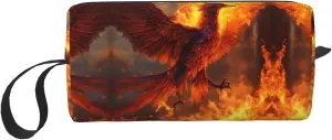Phoenix print Travel Toiletry Pouch, Pencil Bag Canvas Makeup Bag, Multi-Purpose Cosmetic Bag with Zipper