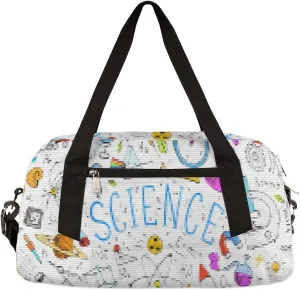 Physics Mathematics Scientific Formulas Kids Duffel Bag for Girls Boys Teens, Physics Pixel Wind Dance Bag Overnight Small Duffel Bag Carry On Weekend Sports Gym Travel Bag for School Practice Gymnastics Ballet