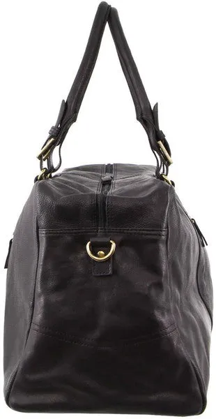 Pierre Cardin Leather overnight duffle 3139 BLACK