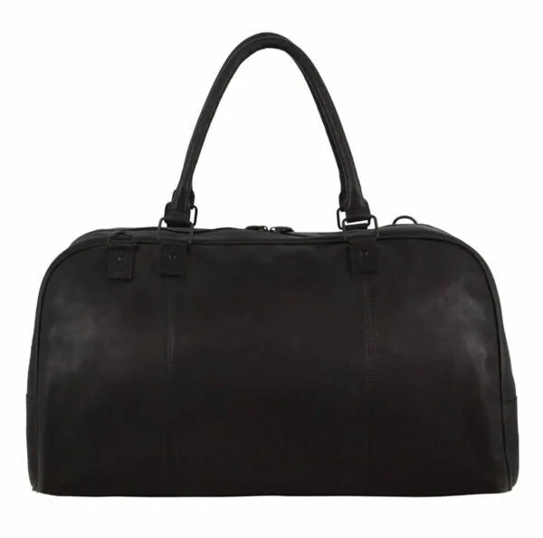 Pierre Cardin Leather overnight duffle PC3877 BLACK