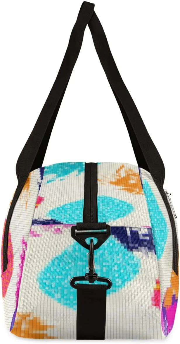 Pineapple Fruit Kids Duffel Bag for Girls Boys Teens, Pineapple Pixel Wind Dance Bag Overnight Small Duffel Bag Carry On Weekend Sports Gym Travel Bag for School Practice Gymnastics Ballet